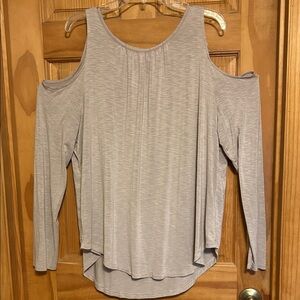 Women’s Old Navy Cold Shoulder Tunic Long Sleeve Tan  Size XXL Like New